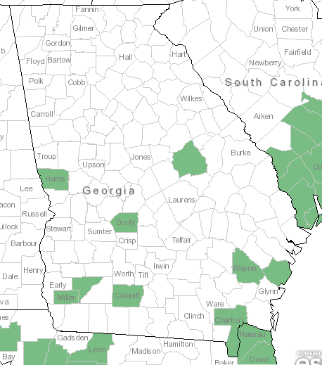 The Georgia range of Asclepias longifolia
